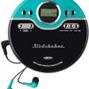 Studebaker Retro Portable CD Player | CD-R/RW MP3 Playback | Programmable Personal CD Player | Anti-Skip | FM Radio | Mega Bass Boost | Sport Earbuds (Vintage Turquoise)