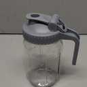 OneDream Breast Milk Pitcher 32oz Glass Pitcher with Lid, Formula Pitcher Leakproof Drip-Free Spout, Wide Mouth Mason Jar Pitcher for Easy Pouring, Dishwasher Safe Breastmilk Storage Pitcher (Gray)