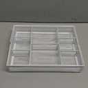 Marbrasse Expandable Desk Drawer Organizer, Mesh Drawer Organizer Tray with 10 Adjustable Compartments, Desk Organizers and Accessories, 5 Dividers Drawer for Office Supplies, Makeup & Vanity (White)