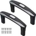 Uxcell 2Pcs Luggage Telescopic Handle Replacement, Suitcase Handle Replacement Pull Grip For Telescopic Handle Repair Travel Accessories(Black, 6.1 Inch)