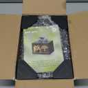 Cat Urns for Ashes, Tree Pattern Wooden Keepsake with Photo Frame, Pet Urn Memory Box with Resin Animal Statue and Sealed Storage Bags (75lbs) Black