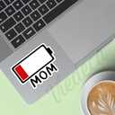 (3Pcs) Mama Sticker Funny Low Battery Motivational Quotes Family Mommy Love Mother's Day Nana Mimi Vinyl Decal for Tumbler Laptop Kindle Water Bottles Books Phone -Size 3x2.1 Inch