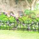 FOREHOGAR Decorative Black Garden Border Fence 18inX50ft Metal Wire Edging Flower Bed Folding Fences Panel Outdoor Garden Fencing Patio Edge Landscape for Yard
