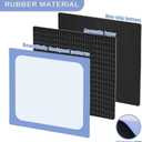 32.5 Inch Mahjong Mat for Table, 3MM Non-Slip & Noise Reduction Gaming Mat with Drawstring Bag, Perfect for Poker, Board Games, Card Games, Tile Games, and Dominoes (Salvia Blue-Light Steel Blue)