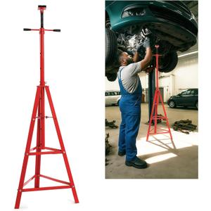 ECOTRIC 47-3/8"-84-1/2" Under Hoist Tripod Stand 2 Ton Heavy Duty High Lift Jack Stand Reach Capacity of up to 4000lbs for Garage Repair, Shops, DIY Powder Coated Red, Underhoist Support Stand