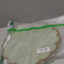 Tinlade 50 Pcs Paper Placemats, 13.5 Inch Disposable Scalloped Placemat, Decorative Round Table Place Mats for Birthday, Wedding, Bridal Shower, Baby Shower, Tea Party, Dining Tableware(Sage Green)