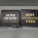 2 x Husband Gifts for Him - Beard Kit for Men Grooming and Care with Brush, Comb, Scissors & Storage Bag - Husband Birthday Gift Ideas, Anniversary Retirement Birthday Gifts for Men