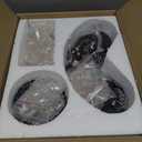 Bestier Black Modern Pendant Chandelier Crystal Raindrop Lighting Ceiling Light Fixture Lamp for Dining Room Bathroom Bedroom Livingroom entryway 1 E26 Bulbs Required D13 in x H16 in