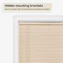 Cordless Room Darkening Mini Blind - 23 Inch Width, 64 Inch Length, 1" Slat Size - Alabaster - Cordless GII Deluxe Sundown Horizontal Windows Blinds for Interior by Achim Home Decor