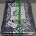 HOT SLEEPER SHEETS Full/Queen Duvet Cover Set, 100% Viscose Derived from Bamboo, 3 Pieces, 1 Zipper Closure Duvet Cover (90"x90") and 2 Pillowcases (20"x30") Cooling & Silky Soft (Navy)