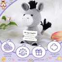 2 x JoycuFF Mini Funny Donkey Daughter Gifts from Mom Dad, Easter Basket Stuffers Birthday Gift for Daughter, Graduation Gifts for Her, Handmade Emotional Positive Donkey