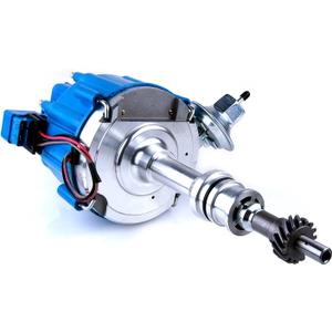MAS Ignition Distributor w/Cap & Rotor Compatible with Ford 351C 351M 400 460 HEI 65,000 Volt Coil KA-1046013 PE332U JM6506BL 351CBLHEI0 (BLUE)