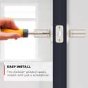 Kwikset Henley Interior Privacy Door Handle with Lock, Door Lever For Bathroom and Bedroom, Satin Nickel Reversible Keyless Turn Lock, with Microban Protection (1 Pack)