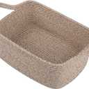 OIAHOMY Woven Basket, Gift Basket Empty with Gift Bags and Ribbons, Rope Baskets for Baby Showers, Storage Baskets with Handles for Nursery, Pet Toy Organizer - Brown (Medium: 13.5L*10W*6H)