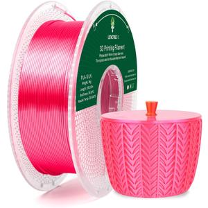 LOTACTREE Silk PLA Filament 1.75mm, Rose Pink PLA Silk Filament 1KG(2.2LBS), Magenta 3D Printer Filament with +/-0.03mm Accuracy