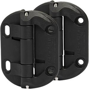 Safetech Hardware Neutral Closing Gate Hinges | Self-Aligning Hinges | No Tension | Square Post, Aluminum & Vinyl/PVC Gates | Max. 50lb Gate SHN-90L - Black