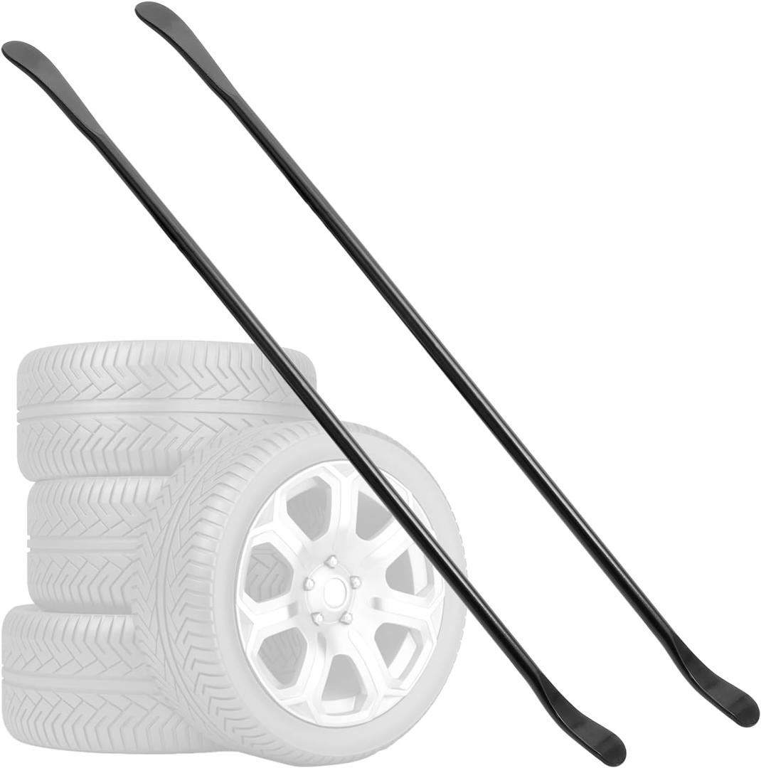 Olaismln 2 Pcs tire mounting Tools, Semi Tire Changing Tools. Heavy Duty tire Iron for tire Tools for Changing Tires. 39 Inch x 4/5 Inch, Black