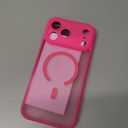 Designed for iPhone 17 Pro Max Case, Compatible with MagSafe, [Camera Protection] [15FT Military Drop Protection] Shockproof Translucent Matte Anti-Slip Phone Case, 6.9", Hot Pink