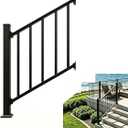 Atemou 36 in x 3 Ft Modular Black Stainless Steel Stair Railing Kit