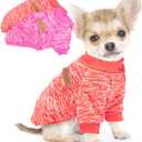 2 Pack Dog Sweaters for Small Dogs Christmas Fleece Puppy Sweaters Warm Thick Outfit Pet Sweatshirt Winter Clothes Small Sweater for Boy Girl Doggy Yorkie Chihuahua,XS (Rose+Red)