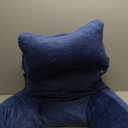 SLIGUY Reading Pillow-Extra Large 31" Bed Rest Pillow with Detachable Neck Roll & Arms for Sitting in Bed or Couch-Adult Backrest Reading Pillow for Reading/Watching TV/Gaming/Relaxing-Dark Blue