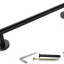 Matte Black Towel Bar 18 Inch – SUS304 Stainless Steel Wall Mounted Bathroom Towel Rack, Single Layer Rod, Rustproof Hand Towel Bar for Bathroom, Kitchen, Toilet – Installation Hardware Included