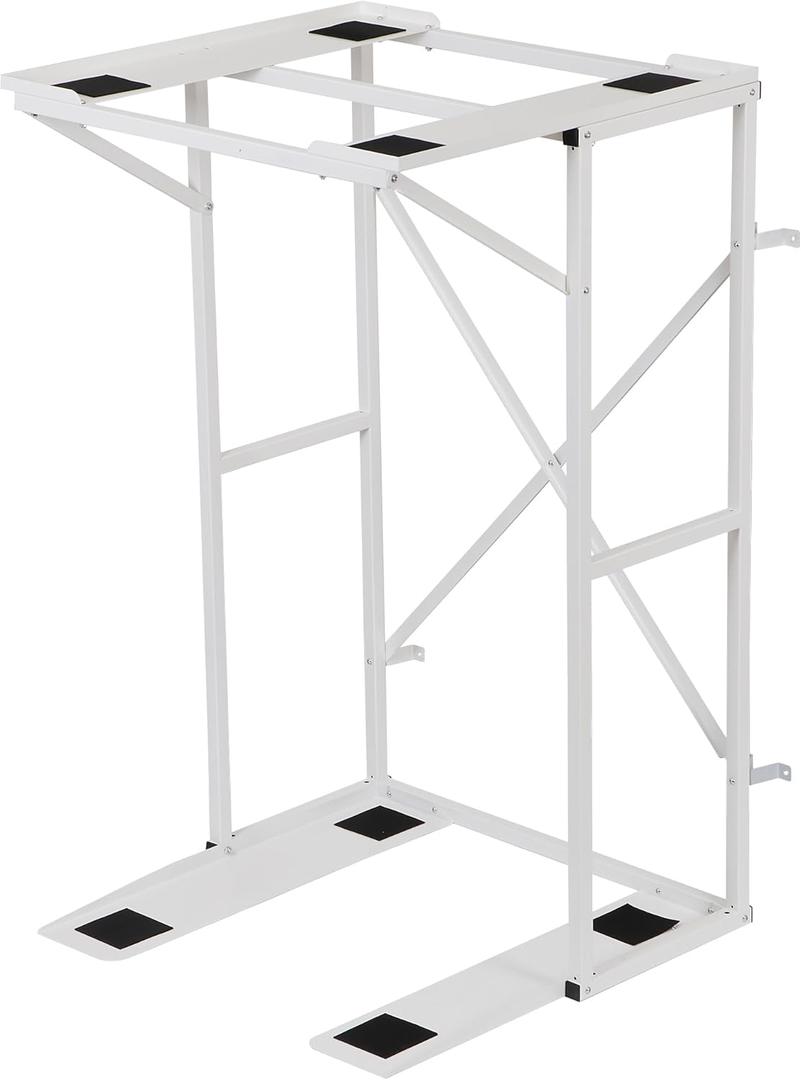 Universal Washer Dryer Stacking Rack Stand Heavy-Duty Carbon Steel, Premium Washer Dryer Stand Compatible with Most Brands and Models