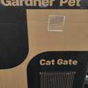 Gardner Pet 51"-87" Extra Tall Cat Gate for Doorway, Wide Adjustable 27.56"-37" Baby Gate Included 4 Extension Kits, Pressure Mounted Safety Full Door Gate for Stairs, Studio, Kitchen (White)
