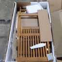 IDZO Heavy Duty 400lbs Capacity Patio Bistro Sets, 3 Piece Outdoor Folding Chairs with Cushions and Round Table, FSC-Certified Acacia Wood, Space-Saving Design for Balcony, Garden and Porch