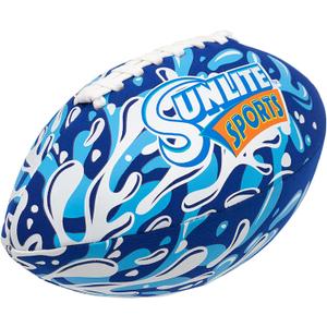 Sunlite Sports Waterproof Football for Lawn Backyard Pool Beach Lake Park Water Toy, Outdoor Play, for Kids Children Teens Adults, Family Fun (Blue)