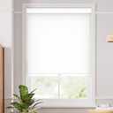 ChrisDowa 100% Blackout Roller Shade, Window Blind with Thermal Insulated, UV Protection Fabric. Total Blackout Roller Blind for Office and Home. Easy to Install. White,46" W x 72" H