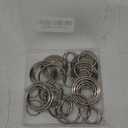 FANDAMEI Metal O Ring，50 Pcs Silver Multi Purpose Metal O Ring for Macrame, Camping, Dog Leashes, Hardware, Bags and More Craft Project - 16mm, 21mm, 25mm, 32mm, 38mm