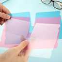 Kare & Kind 30x Facial Mask Storage Clip Folder - Reusable Cover Holder - Portable Mask Organizer to Protect and Store Disposable Masks Neatly - For Home Office Travel - Pink/Blue/Transparent