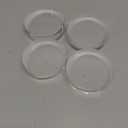 KCGANI 4-Piece Acrylic Round Blocks - Clear Edge Polished Display Base - Cylinder Trophy Base for Table Showing Collectibles
