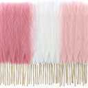 Faylifeway 50pcs Pampas Grass 17in, Blush Pink Pampas Grass Decor, Artificial Fluffy Pink Decor Flowers for Home Room Birthday Bathroom Party Wall (Blush & Cream & Pink)