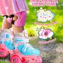 Adjustable Roller Skates for Kids Girls Ladies with Light Up Flash Wheels(Age 3-9),Three-Point Type Balance,Gift Box Packing for Toddlers,Children