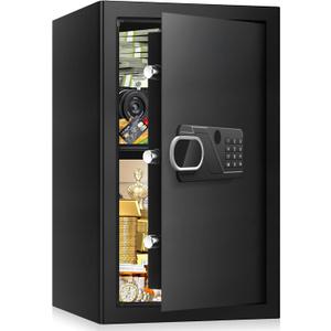 3.3 Cuft Safes for Home Use Fire and Water Proof, Anti-Theft Digital Security Safe Box With Programmable Keypad & Spare Keys, Home Safes Water and Fireproof for Documents Money Valuables