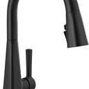 Delta Faucet Lenta Touchless Kitchen Faucet with Touch Technology, Black Kitchen Sink Faucet with Pull Down Sprayer, Matte Black 19802TLZ-BL-DST