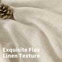 YoungsTex Linen Curtains 48 Inch Length, Short Semi Sheer Drapes with Rod Pocket Back Tab Light Filtering for Kitchen Bathroom Windows, 2 Panels, 30 X 48 Inch