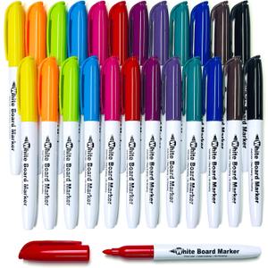 SFAIH Dry Erase Markers Fine tip 12 Colors, 24 Pack (2 Dozen) - Low Odor Whiteboard Markers for Office Teams, Study Groups, Home Schooling | 5 Sizes:12/24/48/72/144 Packs