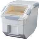 HANAMYA 10 Liter / 20 lbs Rice Storage Container with Measuring Cup, BPA free, For Rice | Grain | Pet Food | Flour, 1 count, White