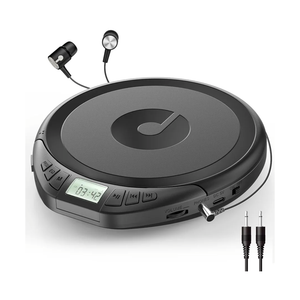 Gueray Portable CD Player with Earphones,CD Discman for Car Home with Anti-Skip Shockproof Protection,Personal Discman CD Music Player with LCD Display Support PROG Memory Function