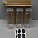 VITEVER [ Taller ] 92oz Glass Jars with Airtight Lid, Large Glass Food Storage Jars, 3 Pack Wide Mouth Airtight Glass Jars for Kitchen Pantry Spaghetti, Square Mason Jars with Labels