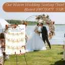 Pinkunn Terracotta Floral Wedding Seating Chart with Easel Display Stand 15.8 x 23.6 Inch Rose Wooden Rustic Seating Chart Board Please Find Your Seat Sign for Baby & Bride Shower Wedding Sign Decor, 47.2 x 66.5 inches