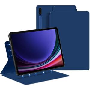 Magnetic Case for Galaxy Tab S10 Lite/Galaxy Tab S10 FE/Galaxy Tab S9 FE 10.9 Inch/Tab S9 11" 2023 with S Pen Holder, Ultra-Slim Lightweight Magnetic Stand Case with Auto Sleep/Wake, Blue