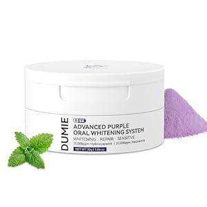 Teeth Whitening Powder, Remineralizing Hydroxyapatite Tooth Powder with Niacinamide,R5X Purple Color Corrector for Instant Brightening, Enamel Repair & LongLasting Natural White30g