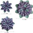 FTIJKLYE Metal Flower Wall Art,Floral wall decor Multiple Layer Decor for Indoor Outdoor Home Bedroom Living Room Office Garden(colorful)