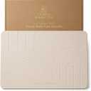Custom Kollective Stone Bath Mat Ritual Bundle Diatomite Quick Dry Bath Mat for Bathroom, Stone Drying Mat, Non-Slip Pad, Brush, Polishing Pad & Storage Bag (Grounding Sandstone), 23.6" x 15.4"