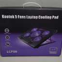 Kootek Laptop Cooling Pad, Laptop Cooler with 5 Quiet Fans for 12"-17" Computer PC Notebook Gaming Laptop Fan, Height Adjustable Laptop Cooling Stand Laptop Accessories (Purple)