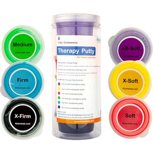 FlintRehab Quality Therapy Putty for Kids & Adults (6 Pack, 3-Oz Each) Thera Putty for Hand Therapy & Fidgeting | Exercise Hand Putty for Hand Strength | Helps Relieve Stress & Anxiety